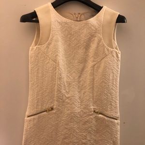 white j crew shift dress / size P-XS